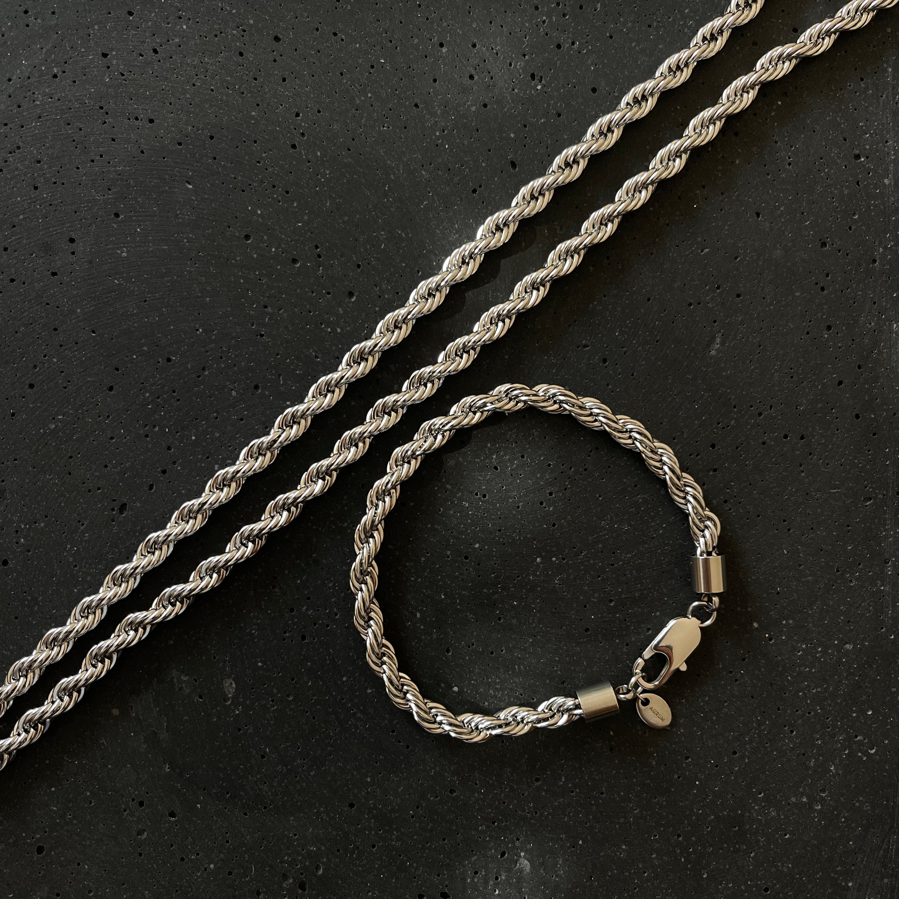 Rope Armkette in Silber