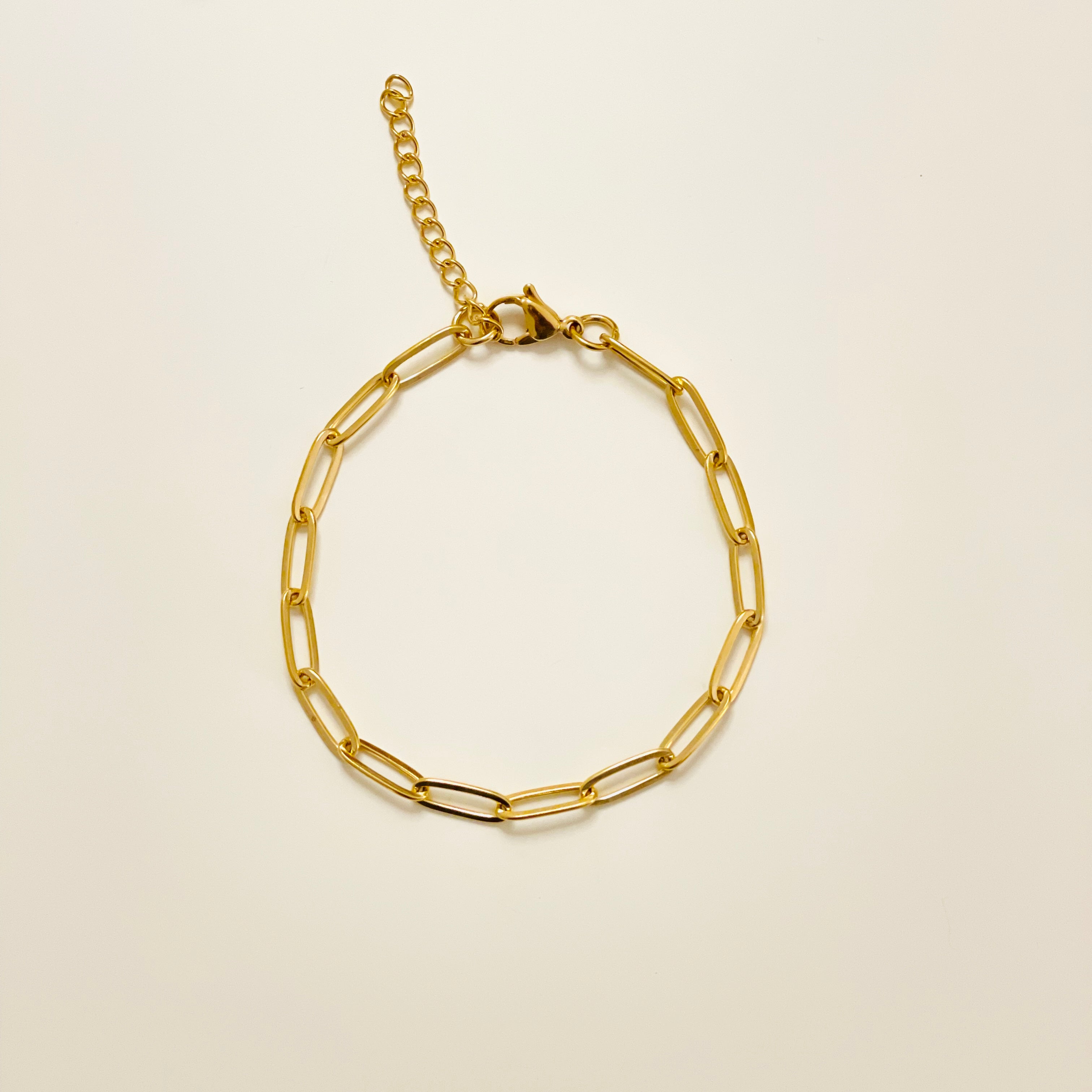 Paperclip Armkette 18K vergoldet