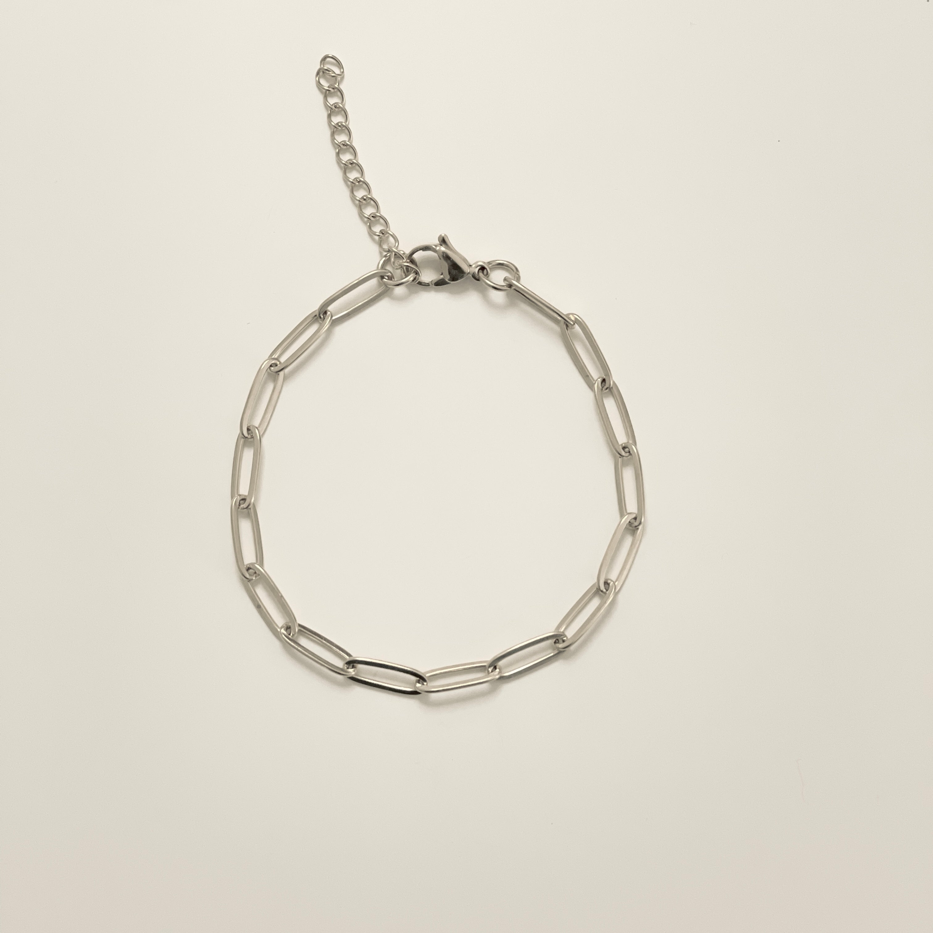 Paperclip Armkette in Silber