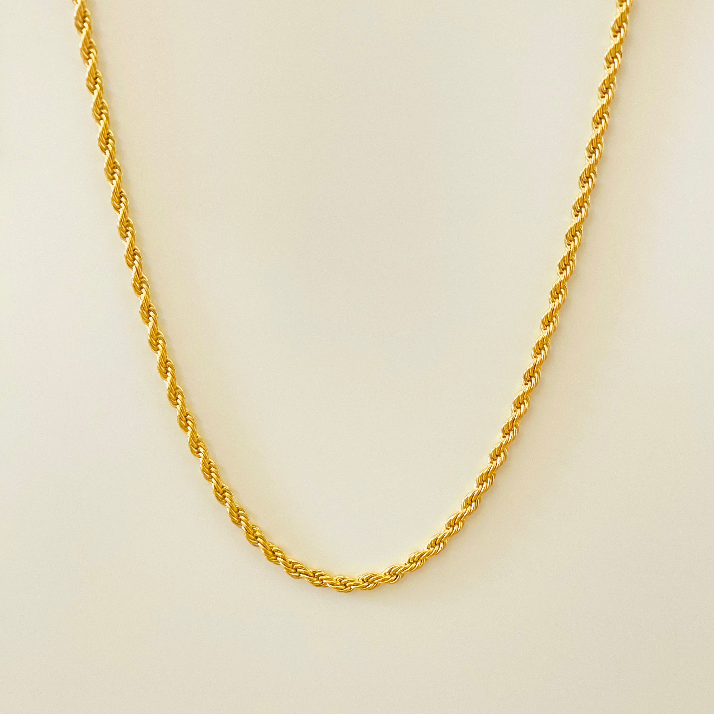 ROPE Kette 3mm 18K vergoldet