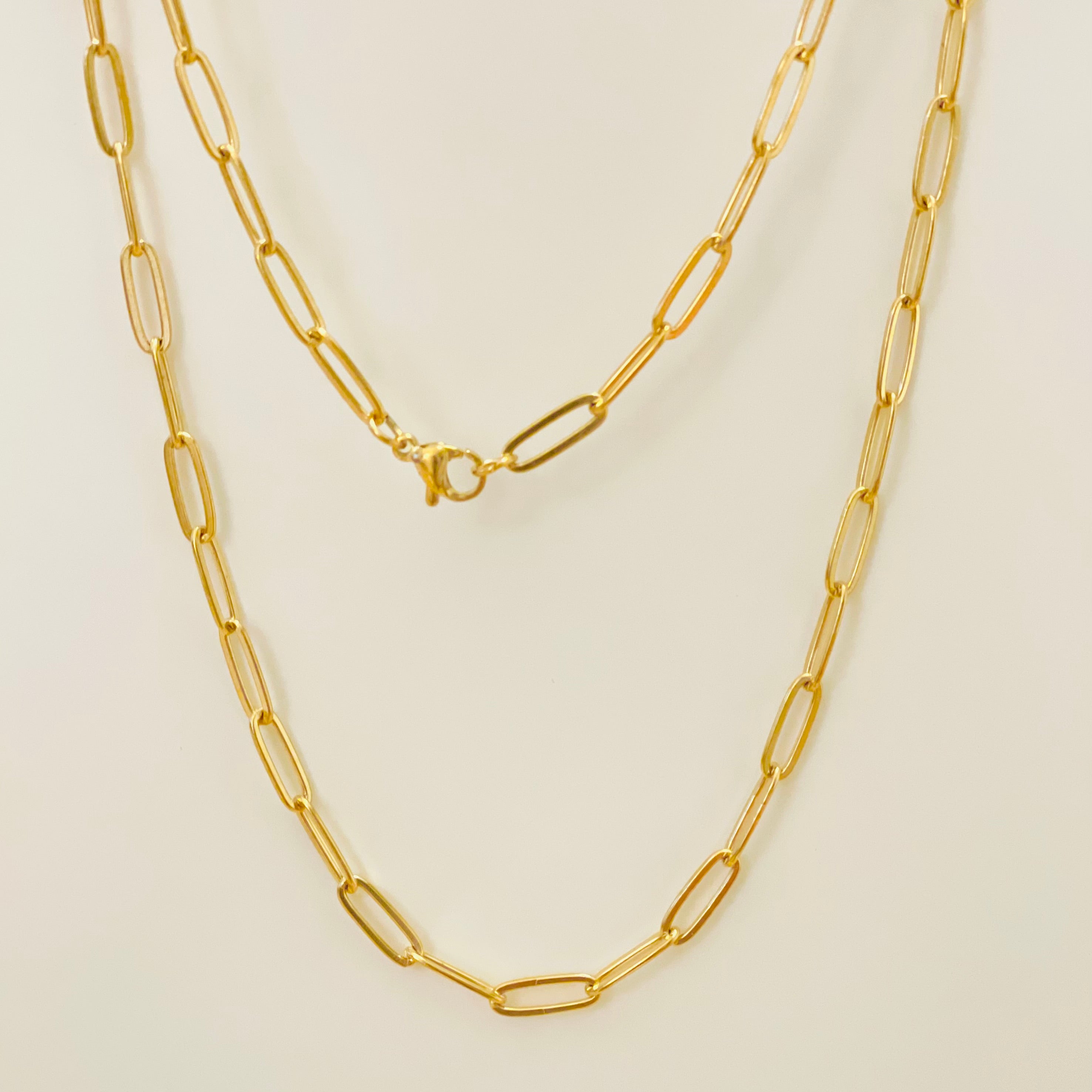 PAPERCLIP Kette 18K vergoldet