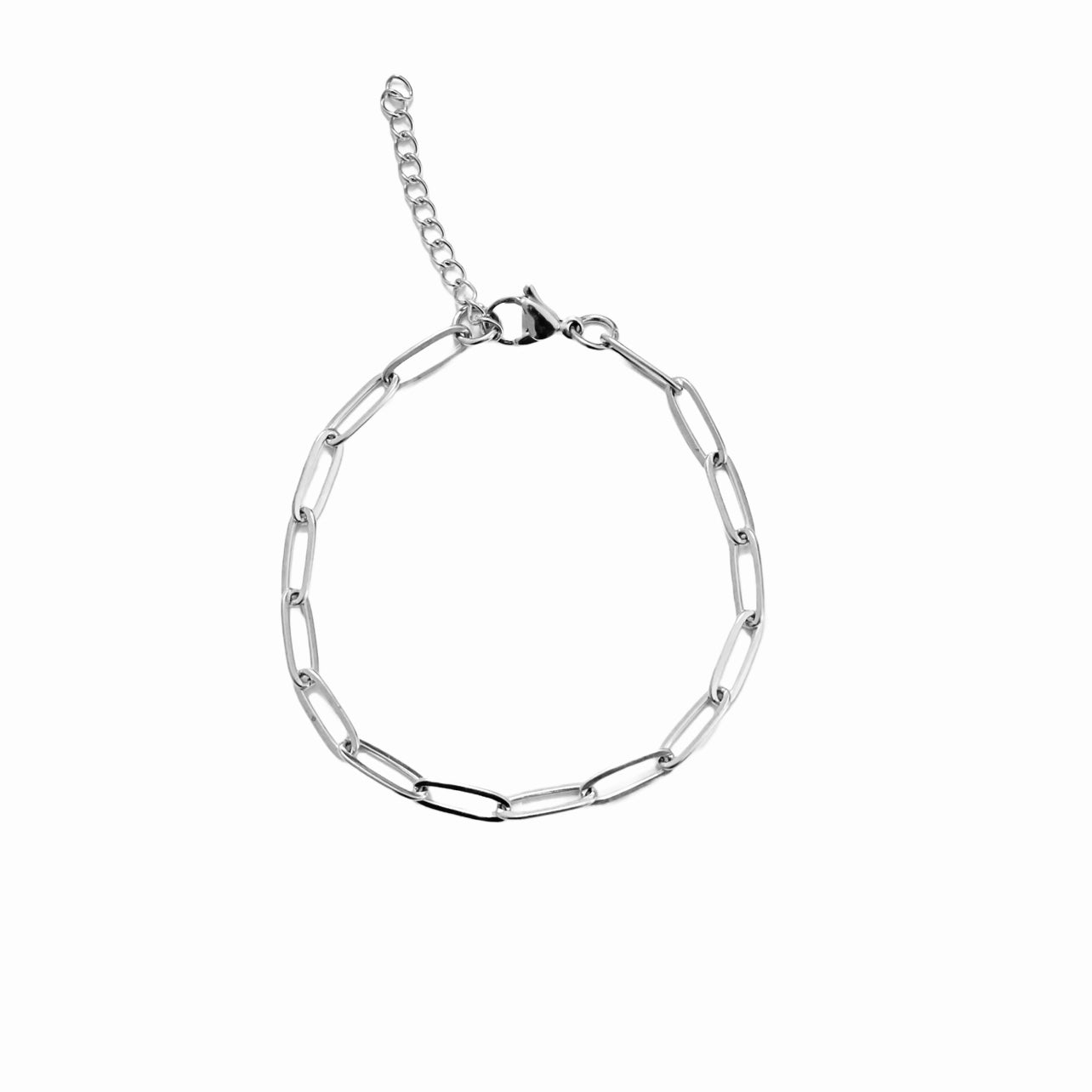Paperclip Armkette in Silber