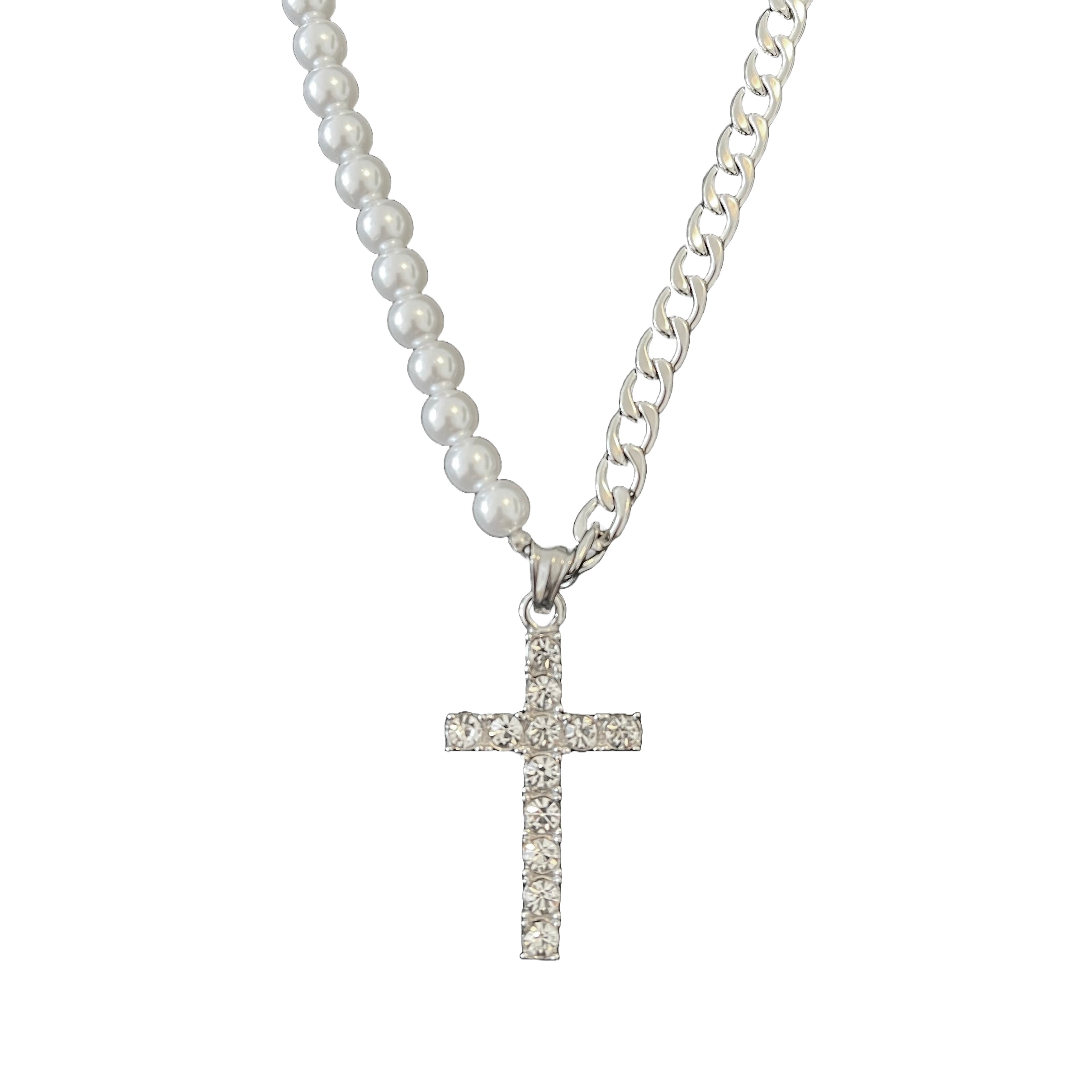 Kreuz Cuban Pearl Stone 6mm