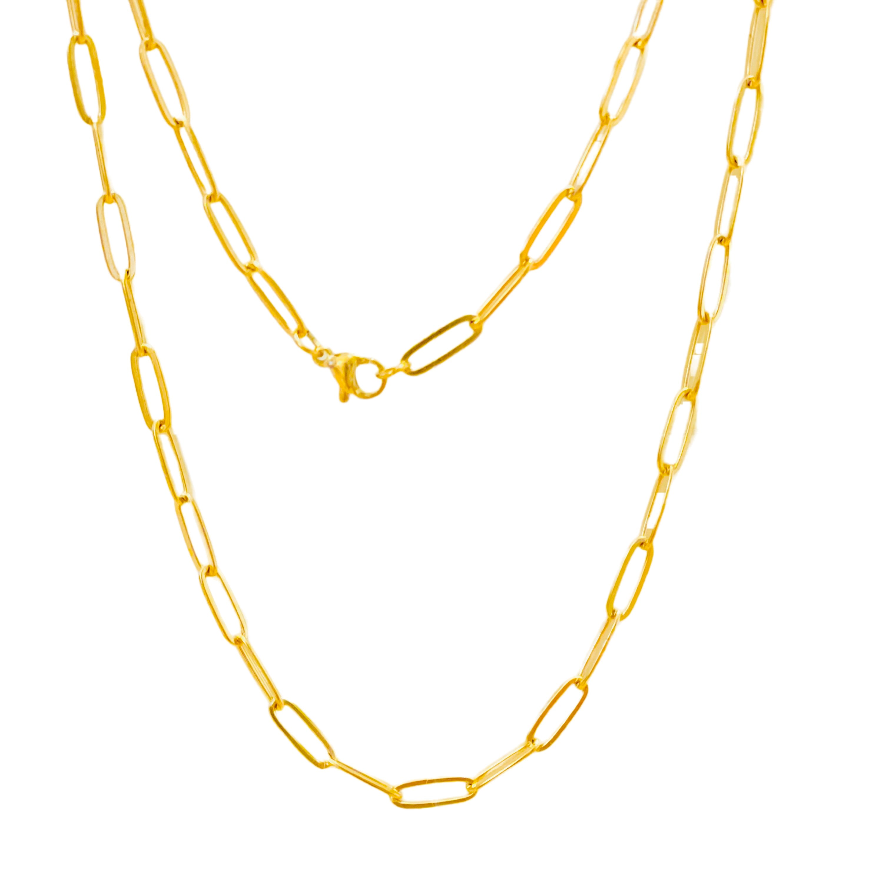 PAPERCLIP Kette 18K vergoldet