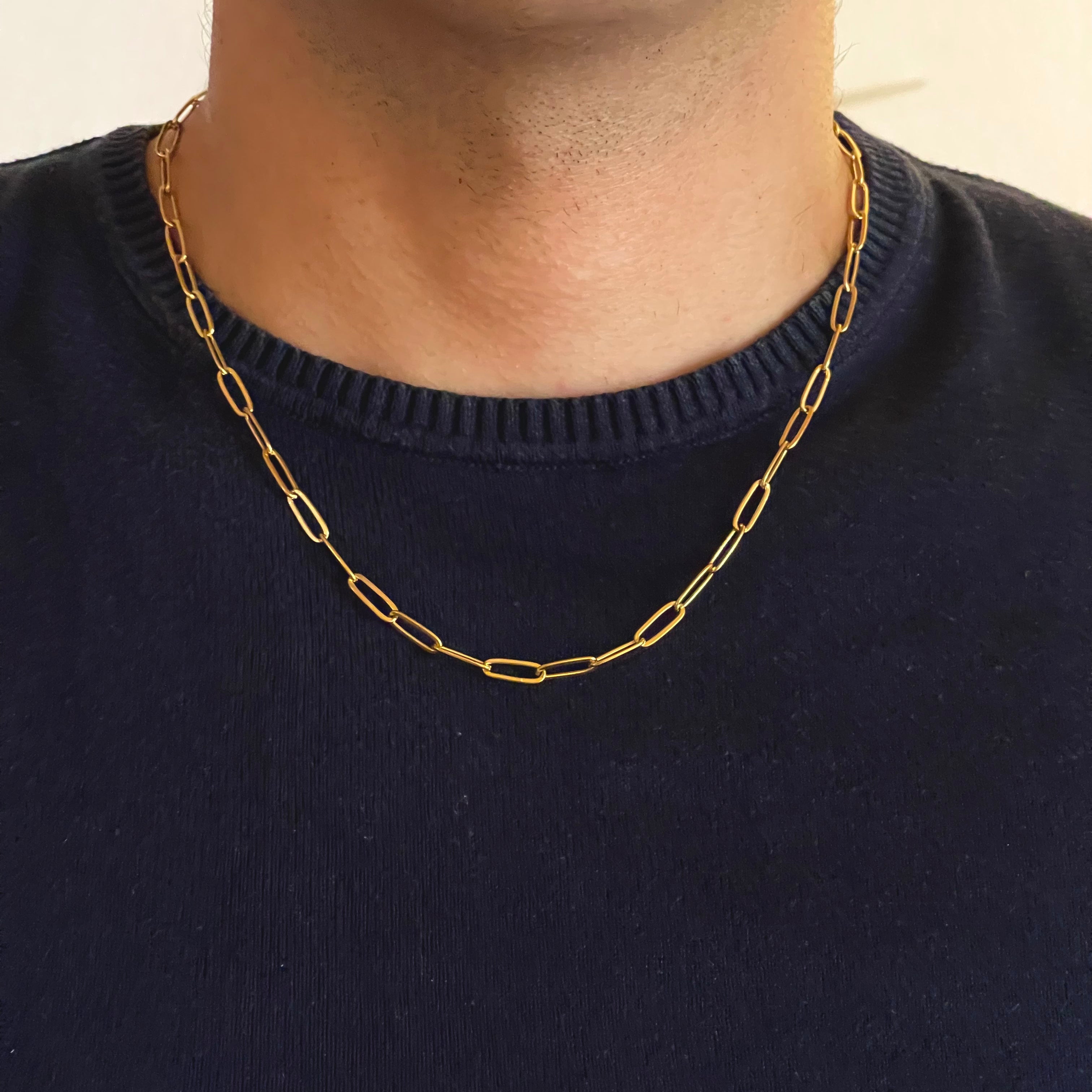 PAPERCLIP Kette 18K vergoldet