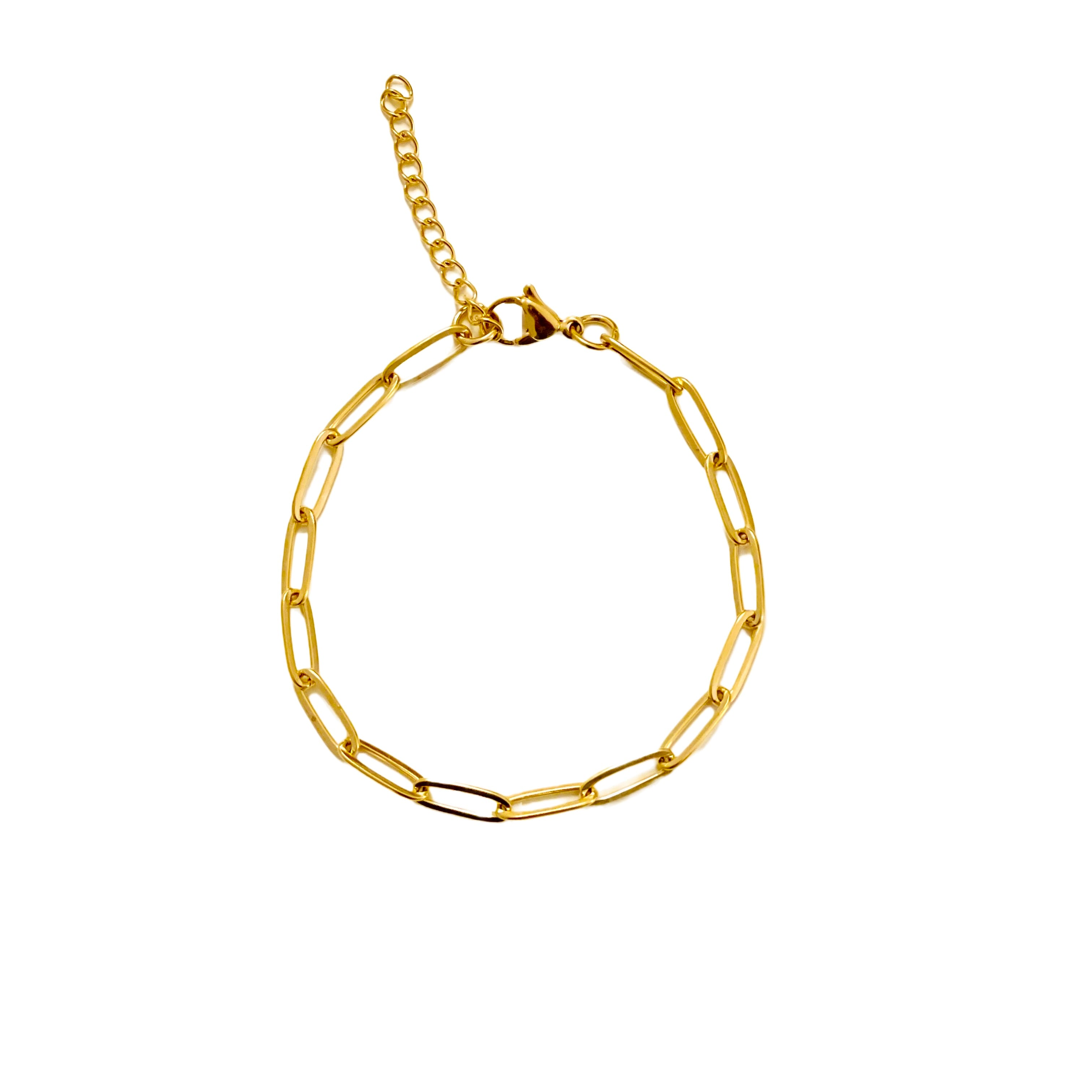 Paperclip Armkette 18K vergoldet