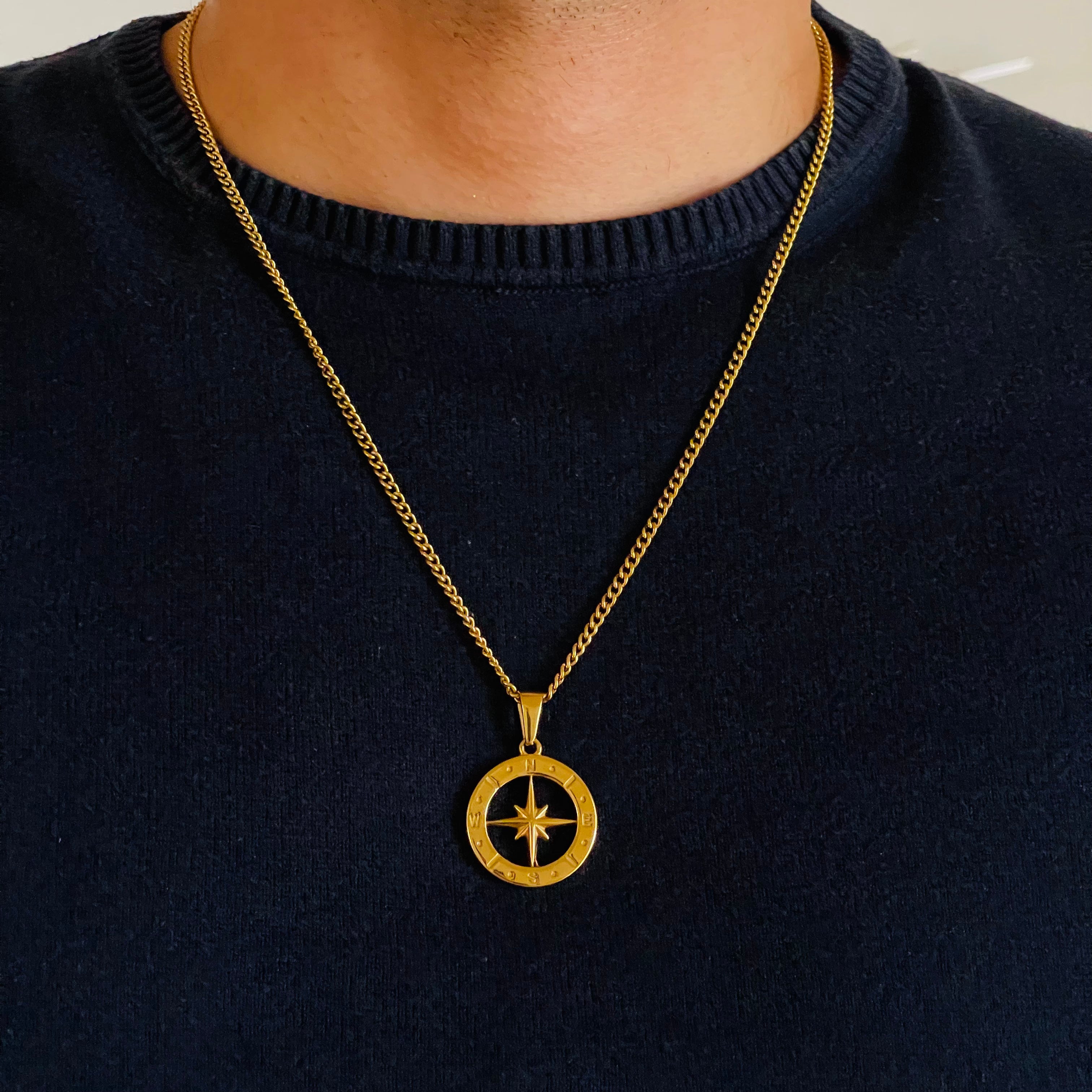 COMPASS Kette 18K vergoldet