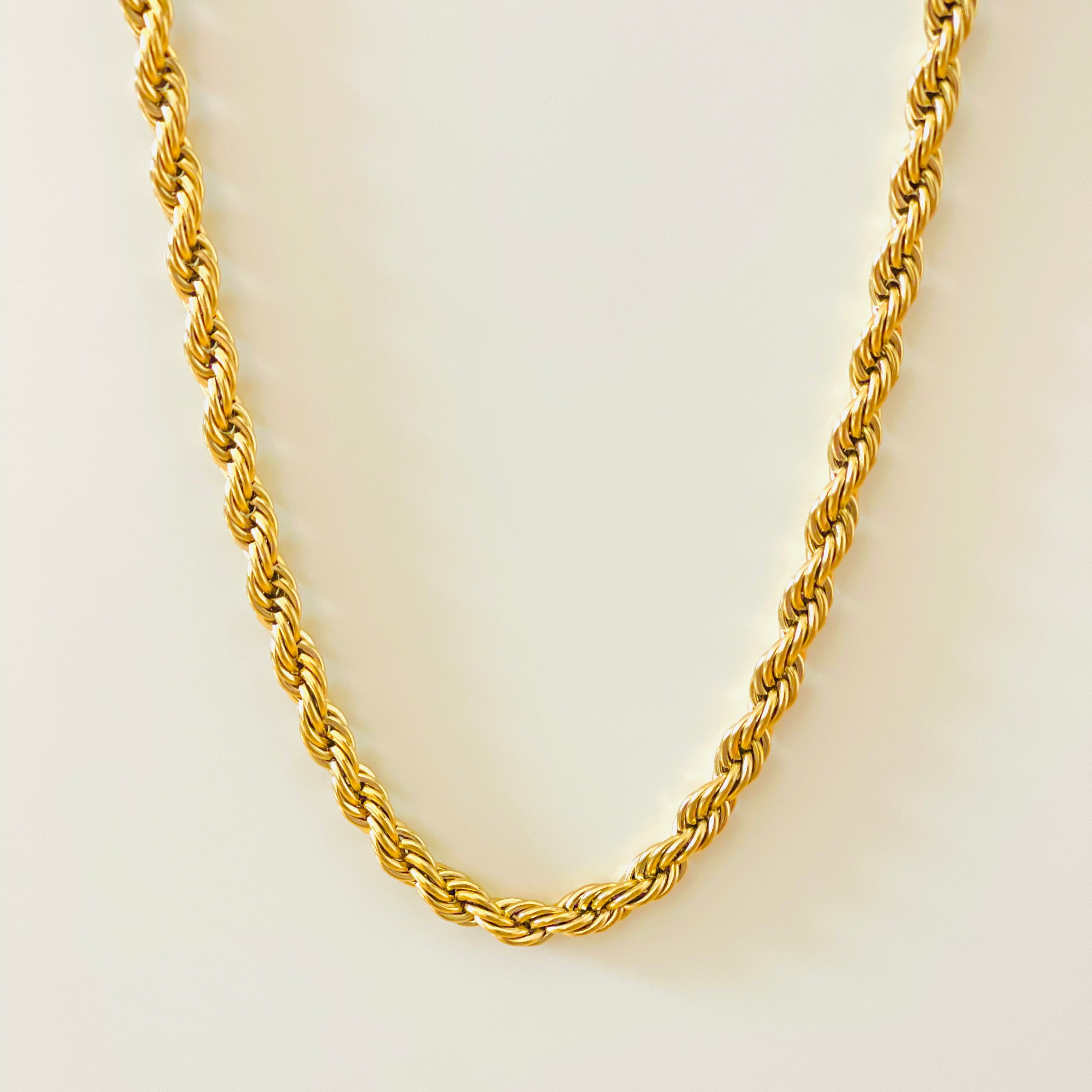 ROPE Kette 6mm 18K vergoldet