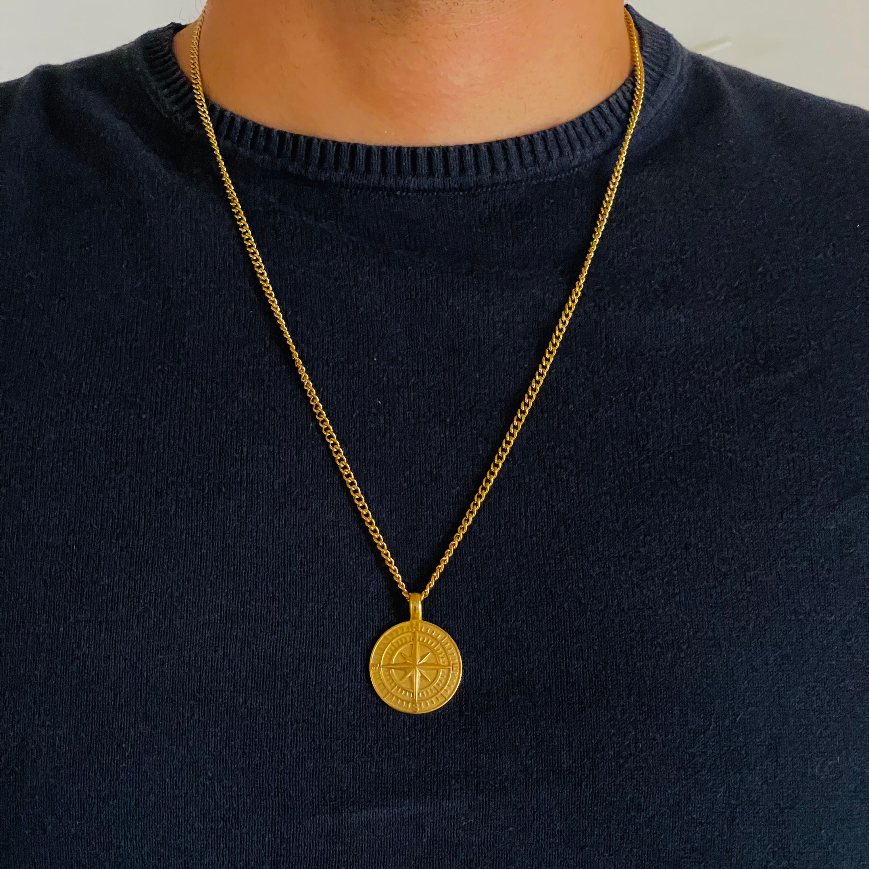 COMPASS Kette 18K vergoldet